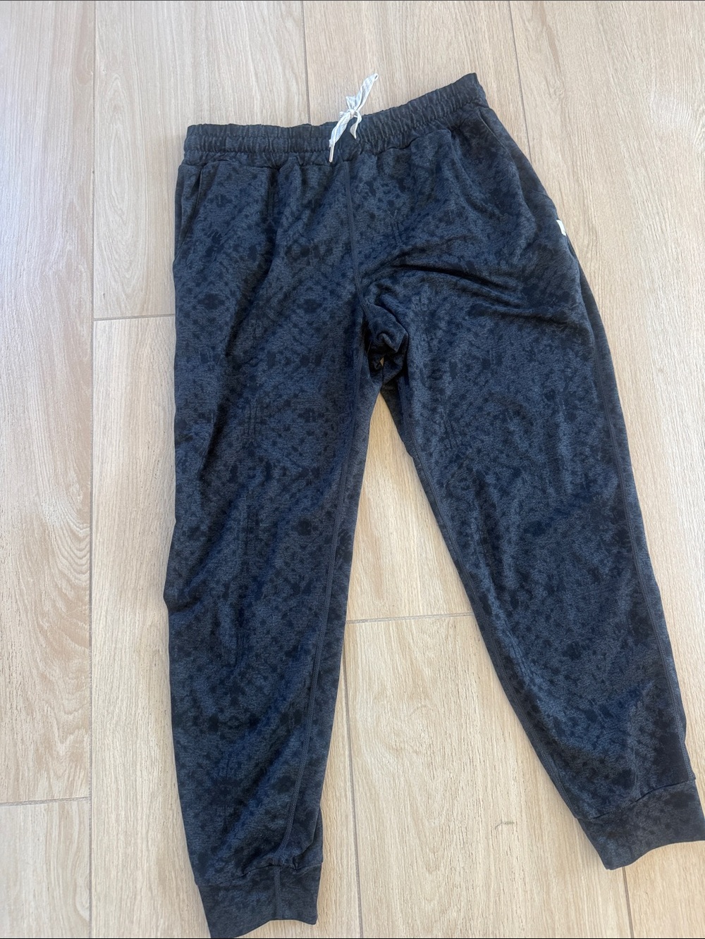 Woman’s Black Patterned Jogger Pants - Comfortable Everyday Bottoms